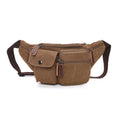 Wholesale Custom Canvas Vintage Sports Fanny Pack Bag Manufacturer Fashion Running Waist Bag for Men