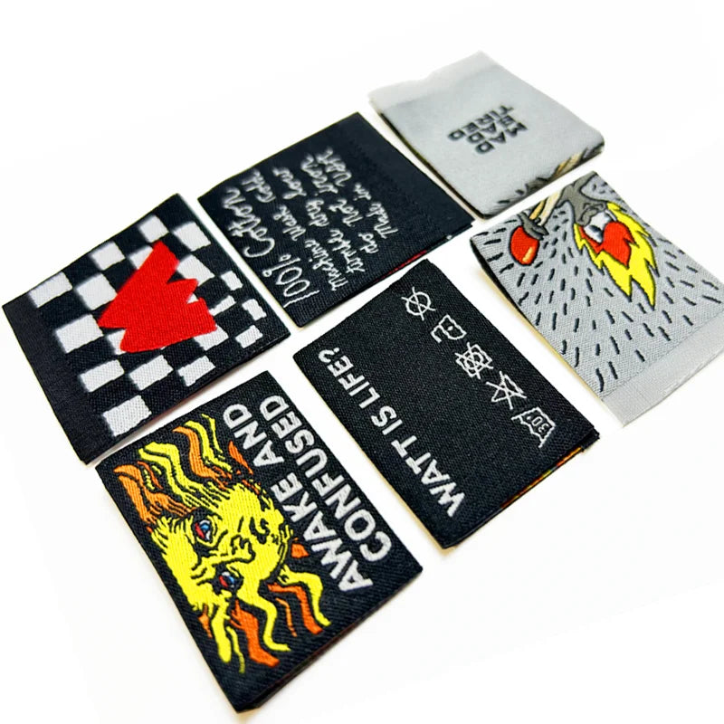 Manufacturer Wholesale Iron on Transfer Clothes Labels Printer Eco Friendly Embroidered Woven Label