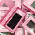 Individual Russian Mega Volume Eyelash Extension Handmade Eyelash Trays Oem Customized With Black Matte Color