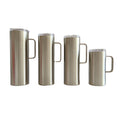 New Design Stainless Steel 16oz Double Wall Vacuum Insulated Minimalist Coffee Mug Sublimation Handle Skinny Tumbler Lid 6-12