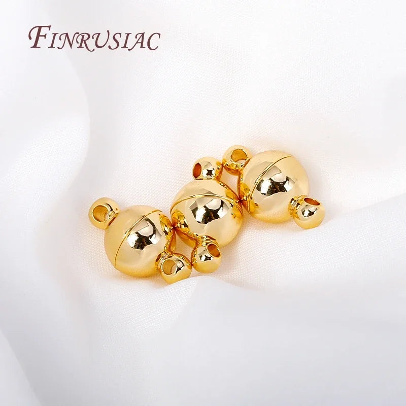18K Gold Plated Magnetic Clasps for DIY Bracelet Necklace Jewelry Making Magnet End Clasp Jewelry Findings Components