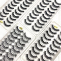 6D18 Wholesale False Eyelashes 10 Pairs Full Strip Mink Lashes 100% Handmade Custom Packaging Natural 3d Fluffy Lashes