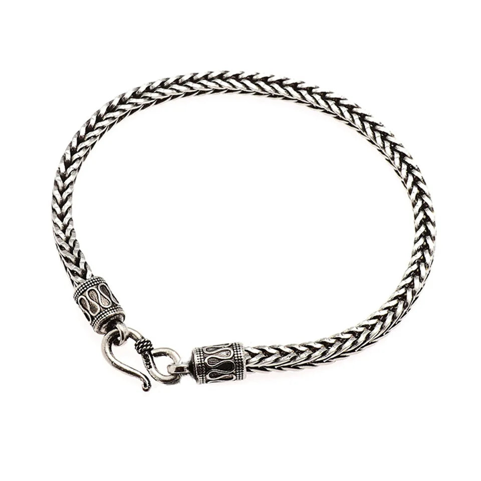 Hiphop Trendy Charm Mens Personalized Stainless Steel Classic Handmade Braided Link Chain Bracelet Jewelry Lancui LCHP-403B