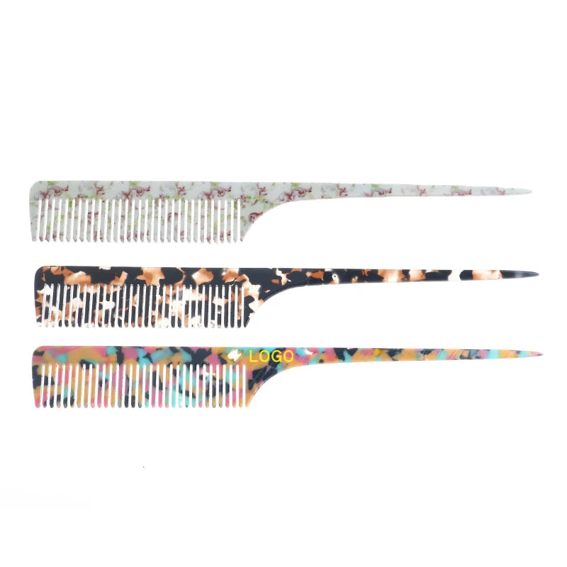 MiDairy 3mm  Cross Border Hot Sales in Europe and America Pointed Tail Comb Acetic Acid Customized logo Combs for Women