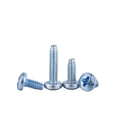 Custom Black Blue Zinc Plated 10 12mm Length DIN7500 DIN 7500 Cross Recessed Pan Head M3 M4 Thread Rolling Screws