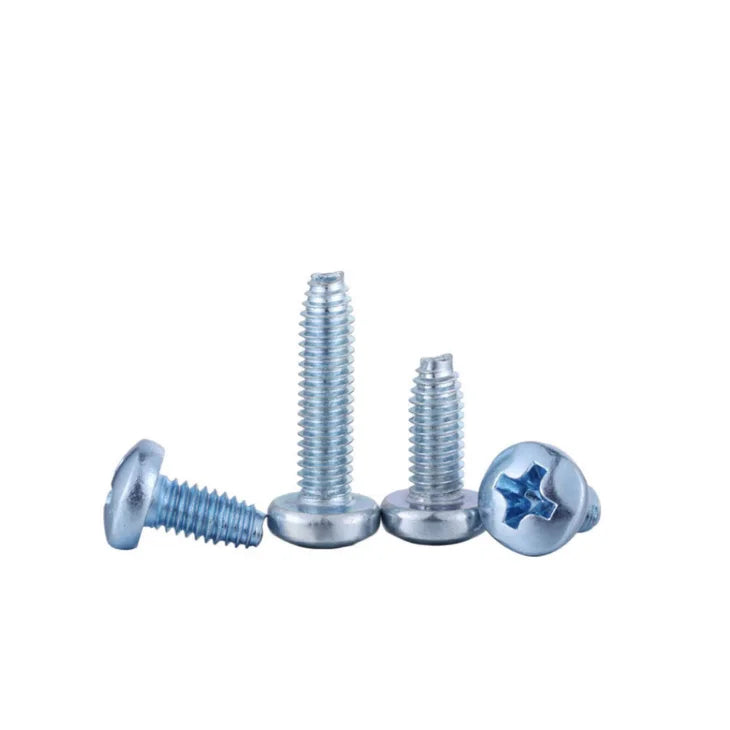 Custom Black Blue Zinc Plated 10 12mm Length DIN7500 DIN 7500 Cross Recessed Pan Head M3 M4 Thread Rolling Screws