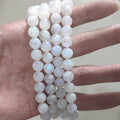 Top Quality Natural Moonstone Gemstone 8mm Round Loose Stone Beads for DIY Jewelry Making MegaBDM