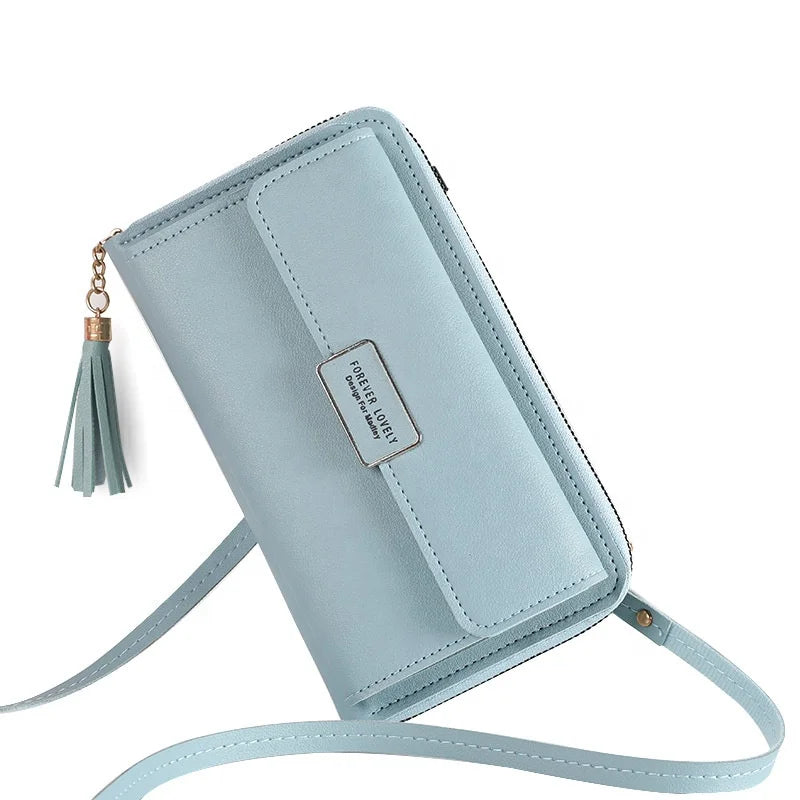 New Style Cell Phone Purses Wallet Bag for Women Leather Crossbody Phone Bag Portable Waterproof Cash Card Holder Phone Bag