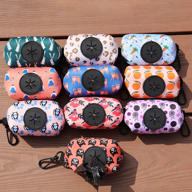 Custom Logo Eco-Friendly Luxury Dog Poop Bags Dispenser Biodegradable Pet Cat Waste Holder Made of Rubber for Dog Walking