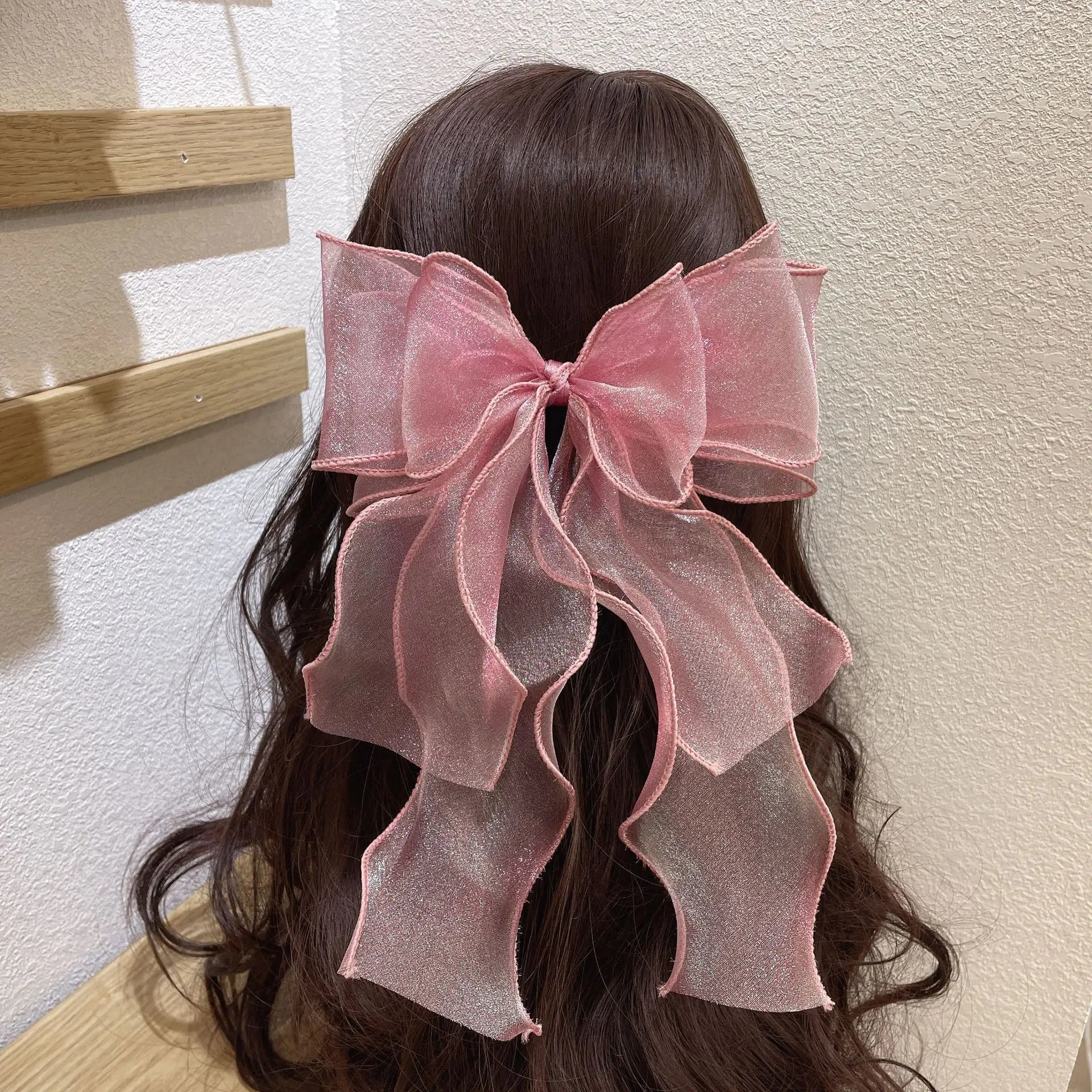 GT Elegant Bowknot Hairpin Solid Color Women's Side Clip Bow Spring Clip for Bride Women