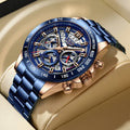 LIGE LG8944 OEM Men's Stainless Steel Wrist Watch Luxury Trend Quartz Calendar Waterproof Multi-Functionfor Fashion Business