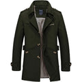Factory Wholesale Spring and Autumn Wash Men's Casual Coat in Long Trench Jacket Men