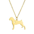 Gold Running Dog Animal Style Pendant Stainless Steel Chain Fashion Necklace for Women Jewelry Collier Acier Inoxydable Bijoux