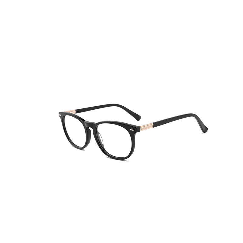Durable Drop Proof Deluxe Frame Glasses Optical Fashion Acetate Round Women Optical Glasses