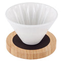 Ceramic White Minimalist Origami Style 1-2 Cups 200ml Capacity Reusable Food Grade Coffee Dripper Barista Tool V Filter