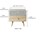 Italian Design Luxury Hotel End Desk With Drawer Bedroom Bedside Table Wireless Charging Night Stand With Blue Tooth Speaker