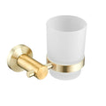 Modern Design Stainless Steel 304 Non-Slip Brushed Gold Wall-Mounted Tooth Brush Cup Holder for Hotel Use