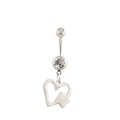 Stainless Steel Skull Heart Butterfly Shape Crystal Belly Button Rings Body Piercing Jewelry