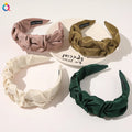 QIYUE New Pleated Solid Color Hairband Girl Women Headband