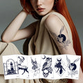 New Herbal Long Lasting Non-Reflective Waterproof Sweat Plant Flower Arm Tattoo Sticker 15 Days Body Temporary Juice Tattoo