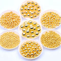 3/4/6/8/10/12/14/16mm Pearl Beads ABS Loose Round Beads Craft for  Jewelry Making DIY Imitation Garment Beads(Gold/Silver)