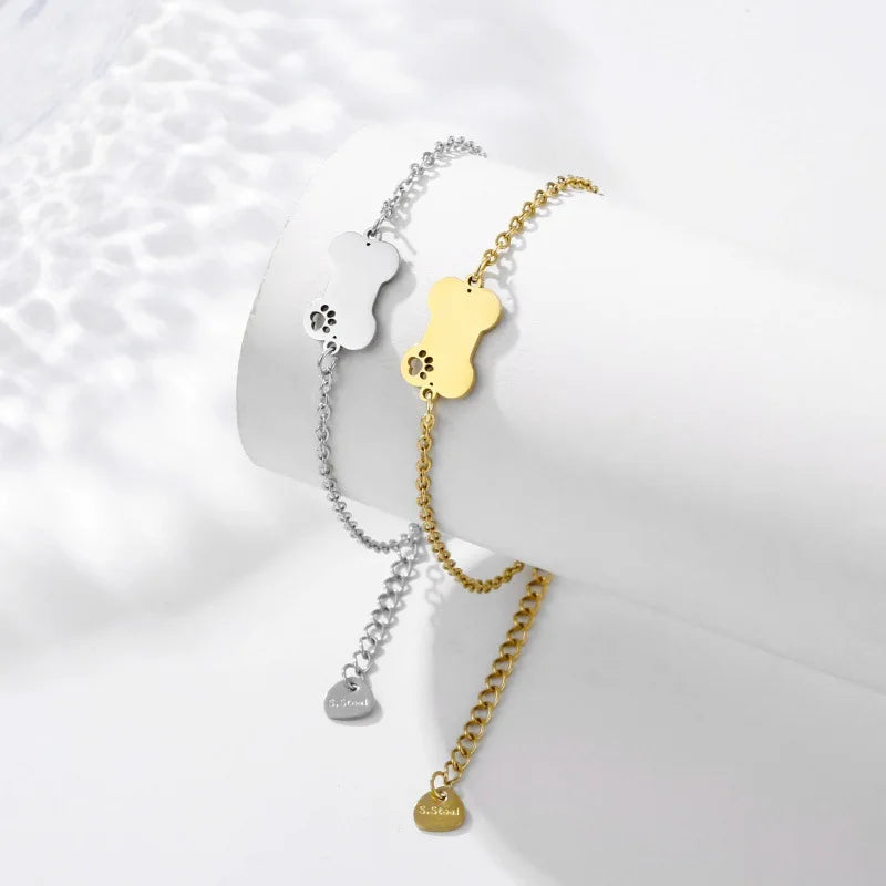 Customizable Hot Selling Stainless Steel Bone Bracelet Women's Fashion  Bracelet Wholesale of Hand Accessories