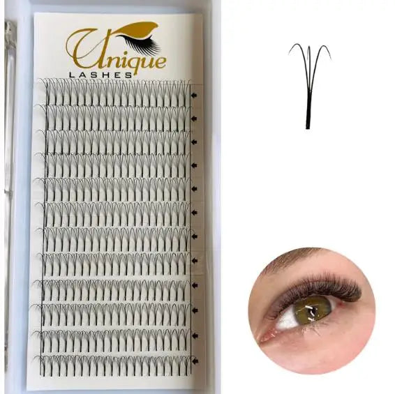 Korean PBT Fiber  Pre Made Pointy Base Volume Fan Eyelash Extensions 3D0 .05 0.07MM