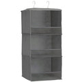 Foldable Storage Contaniers Home Organizer Wardrobe Clothes Organizer Household Items 3-shelf Hanging Closet Organizer