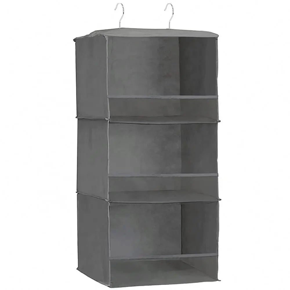 Foldable Storage Contaniers Home Organizer Wardrobe Clothes Organizer Household Items 3-shelf Hanging Closet Organizer