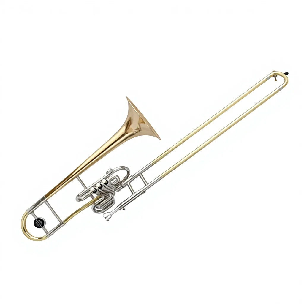 Superbone Tuning Slide Piston Trombone with Good Price Dual-Use Bb/F Valve Good Quality Brass Instrument