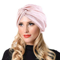 Wholesale Double Layer Knot Hair Turban Sleeping Cap Silky Turbans for Women