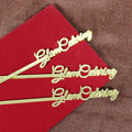 Custom Wedding Gold Swizzle Sticks Acrylic Drink Stirrers for Party Wedding
