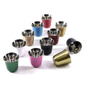Colorful Sample Available 80ml/150ml Gift Metal Stainless Double Wall Espresso Cups Coffee Mugs Custom Printing logo