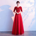 New Lace Top  Evening Gowns Tulle Wedding Guest Dress Ankle Length Mother of the Bride Dresses