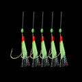 Custom Saltwater Fish Skin Sabiki Rigs Bait/fishing Flasher Rigs