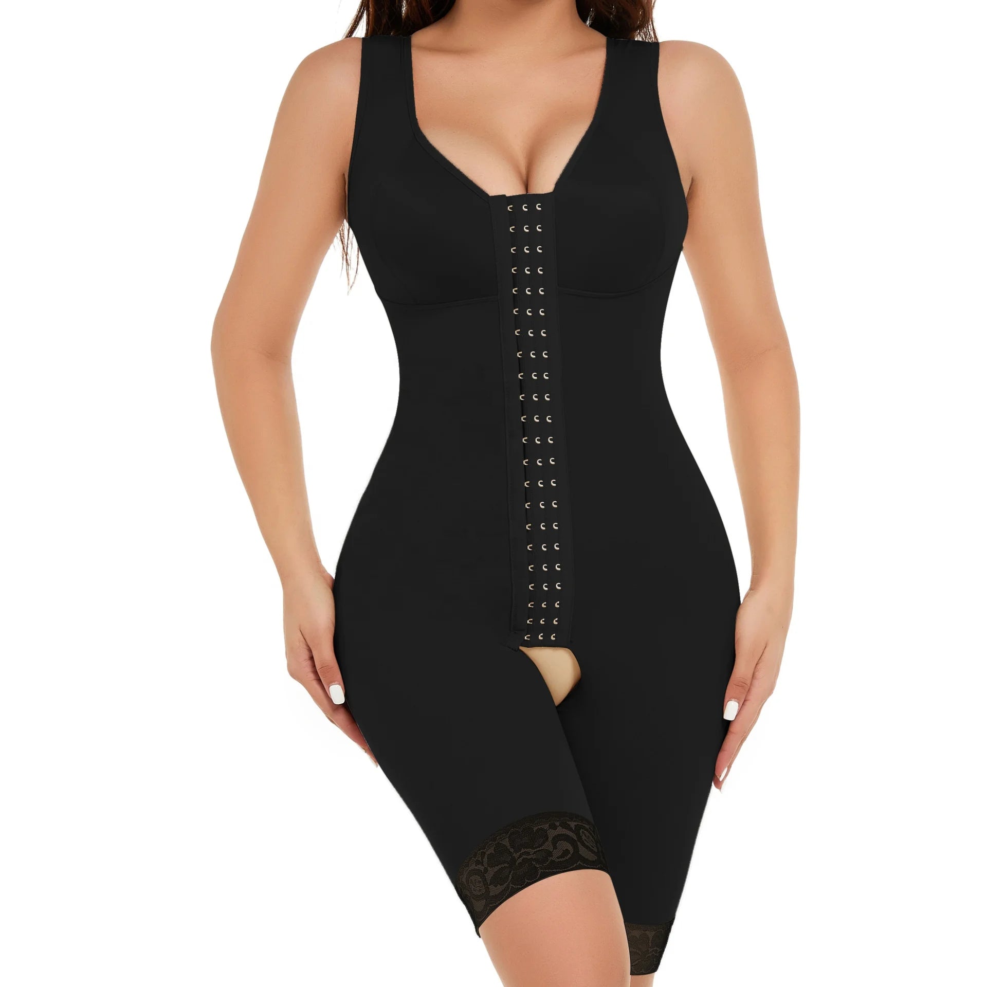 Plus-size Breasted Corset Belly Lifted Hip Lifted Crotch Open Woman Body Bbl Hip Pas Shapewear Gradual Compression Shapewear