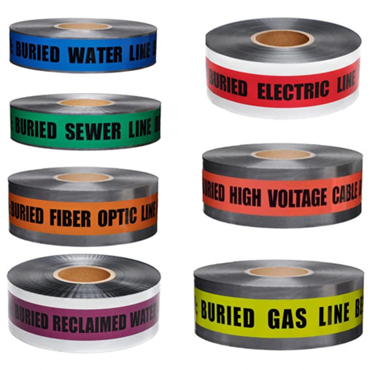 Underground Detective Weather-resistant Aluminium Foil Magnetic Caution Tape Warning Marker Tape