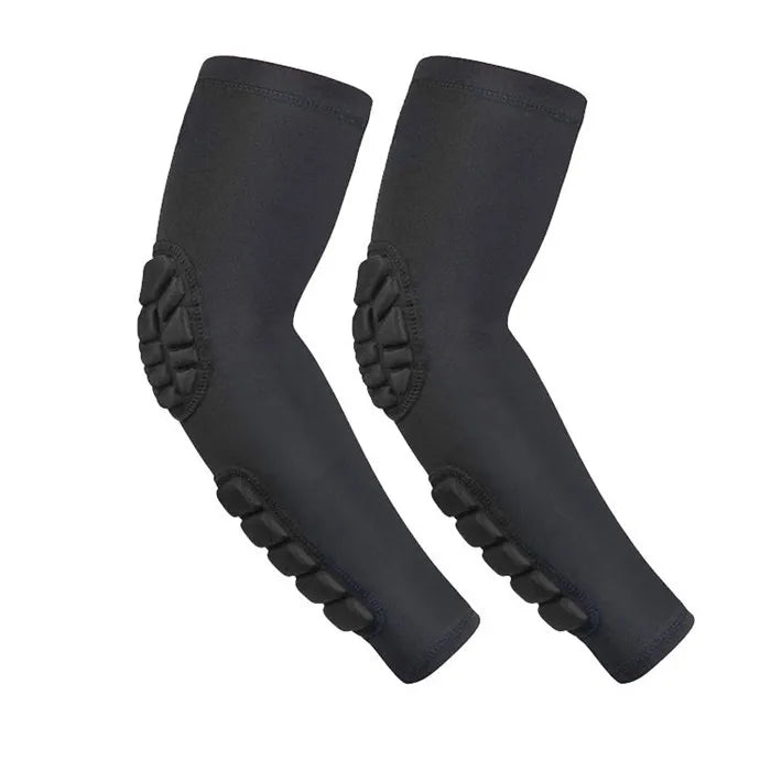 In Stock EVA Honeycomb Elastic Sports Protective Arm Compression Volleyball Elbow Pads Basketball Elbow Sleeves