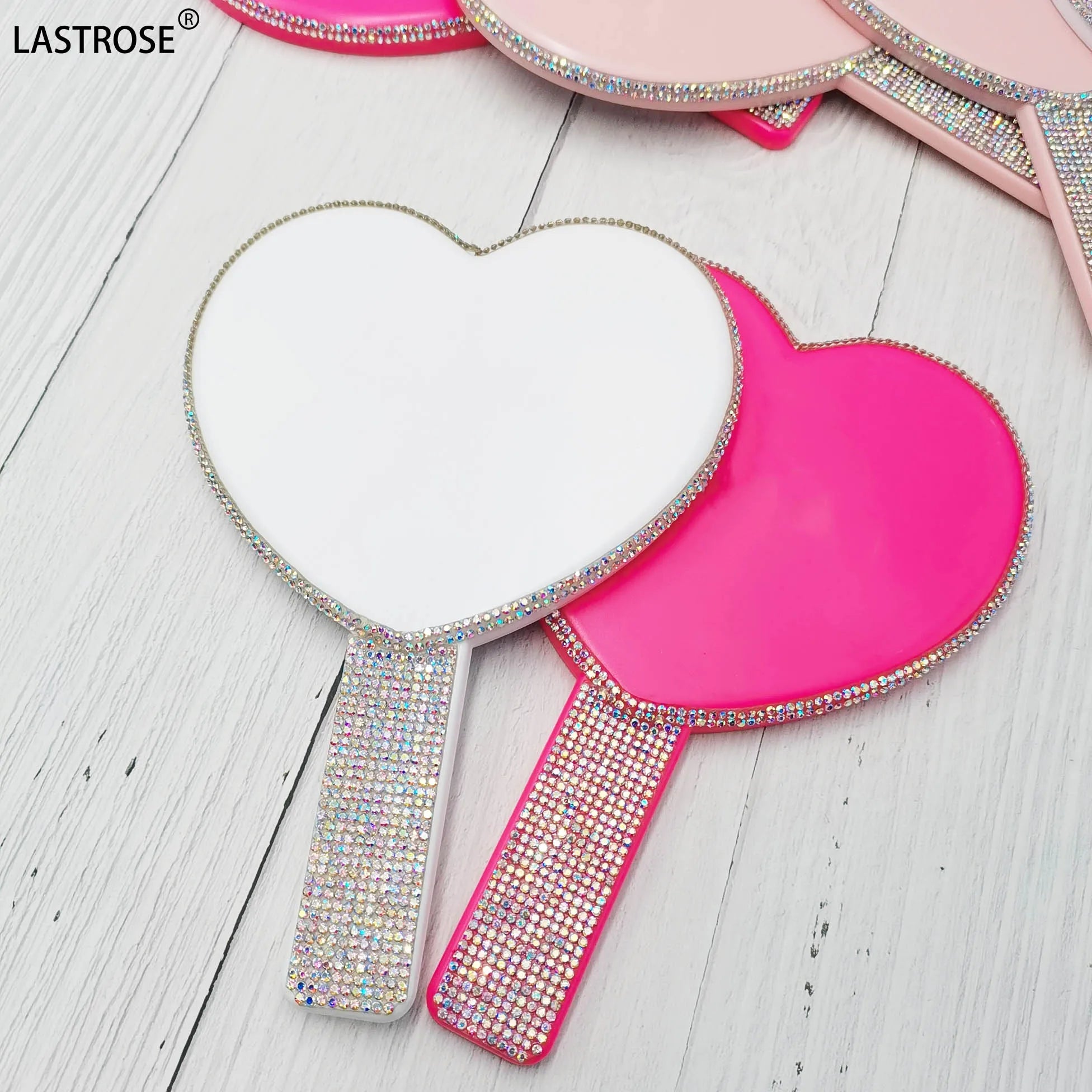 Heart Hand Mirrors Hot Sell Gift Makeup Mirror Print logo Label Pocket Mirror