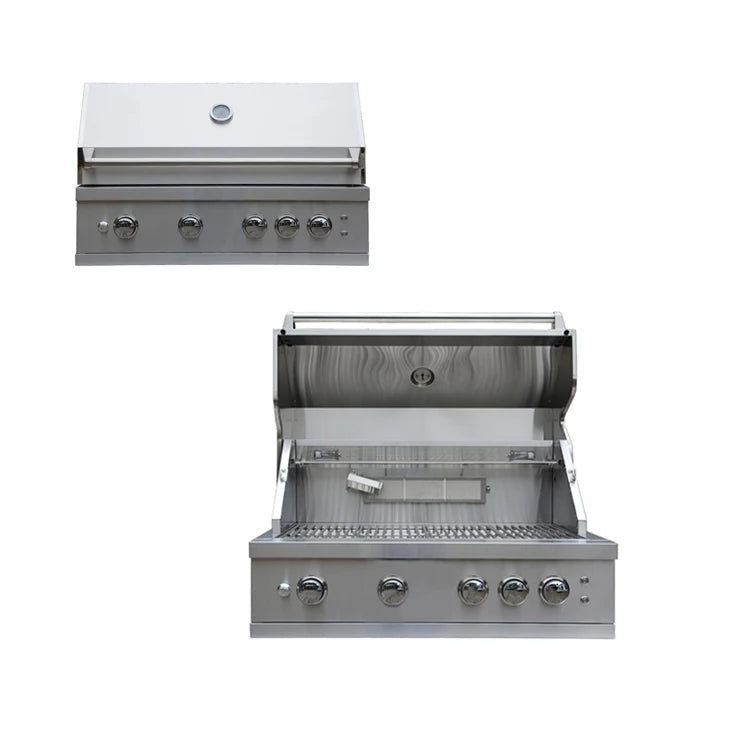 Hot Selling Worldful WBQ04 Commercial Restaurant Built-In Stainless Steel Gas Grill Machine 4 X 13500 BTUs Main Burners LPG/NG MegaBDM