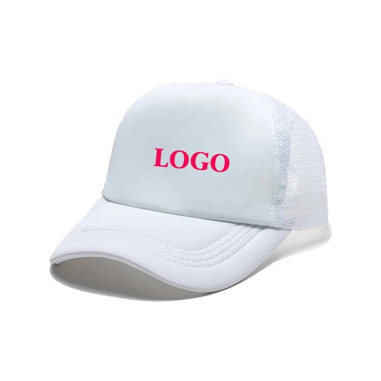 Cheap Customized Logo and Pattern Trucker Sports Hats Print Fashion Summer Mesh Hat Fitted Baseball Hat