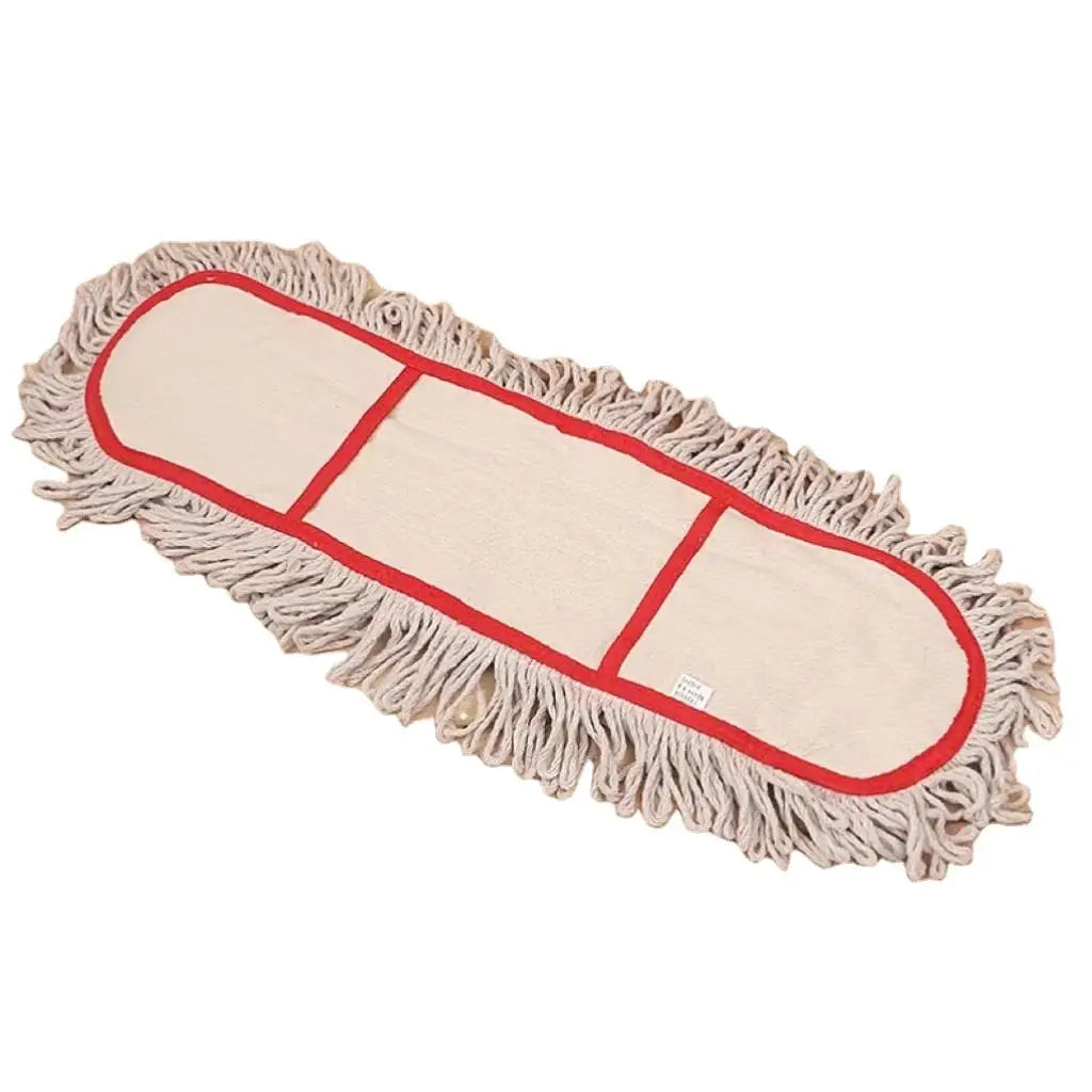 MSJ Factory Wholesale Korean White Flat Dust Mop Cotton Yarn Replaceable Flat Mop Head for Shopping Mall Lobby Floor Dust