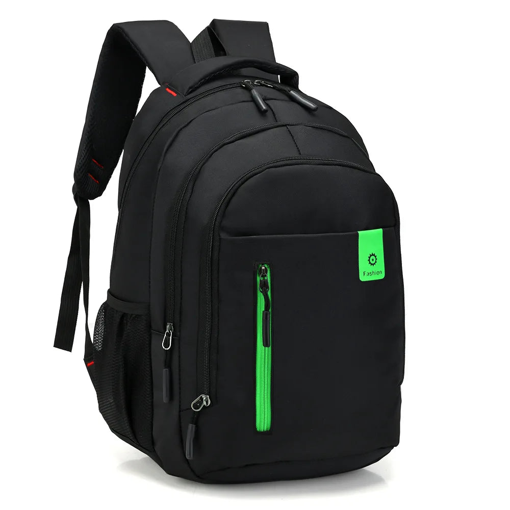 Korean Waterproof Oxford Cloth Men's and Women's Backpack High School Student Satchel with USB Port for Business Travel