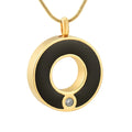 Stainless Steel Vintage Silver Plated Circle Infinity Crystal Cremation Memorial Necklace Life Ash Urn Pendant Keepsake Jewelry