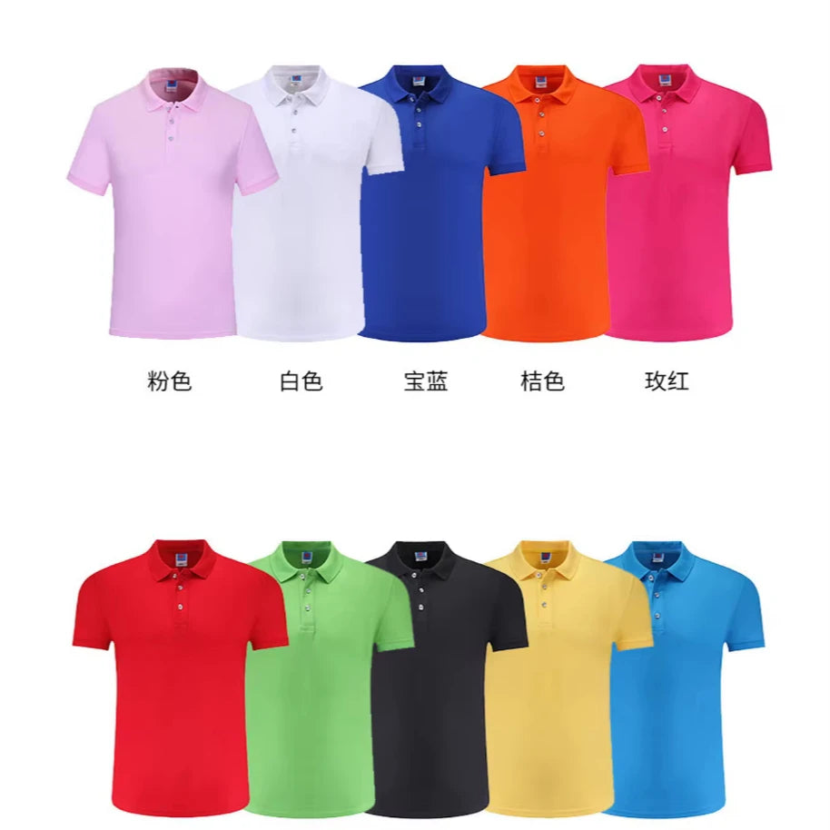 Custom Various Colors Mens Polo Shirts Short-Sleeved Breathable Dry-fit Work Clothes Polo Collar Golf Wear Polo Shirts