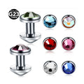 G23 Grade Titanium Dermal Anchor Top Gem Piercings Surface Piercing Sexy Trendy Engagement Party Wedding Gift Crystal Body