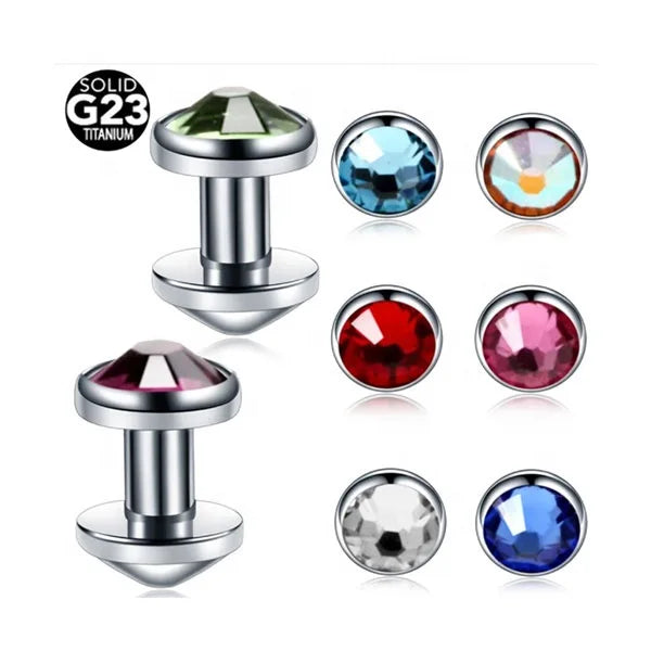 G23 Grade Titanium Dermal Anchor Top Gem Piercings Surface Piercing Sexy Trendy Engagement Party Wedding Gift Crystal Body