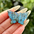 Wholesale Natural Crystal Labradorite Hot Sale Butterfly Carving Blue Flash Healing Energy Stone for Gift Other Crystal Crafts
