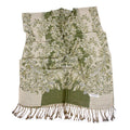 Double Layered Jacquard Big Paisley Pashmina Shawl Wrap Scarf Autumn Polyester for Women