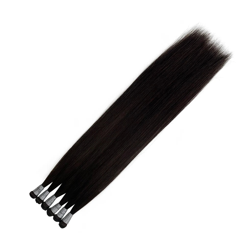Can Be Cut No Return Thin Soft Light for New Flat Remy Hair Single Weft 18" Extensions Chinese Hair